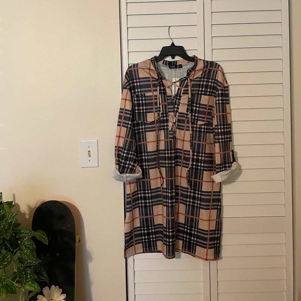 Plaid Shift Dress